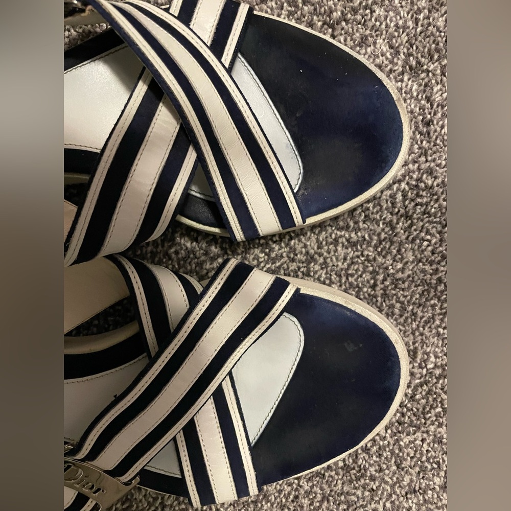 Vintage Dior Slides/Sandals size 39 with dust bag/retailed $495! - Picture 9 of 12